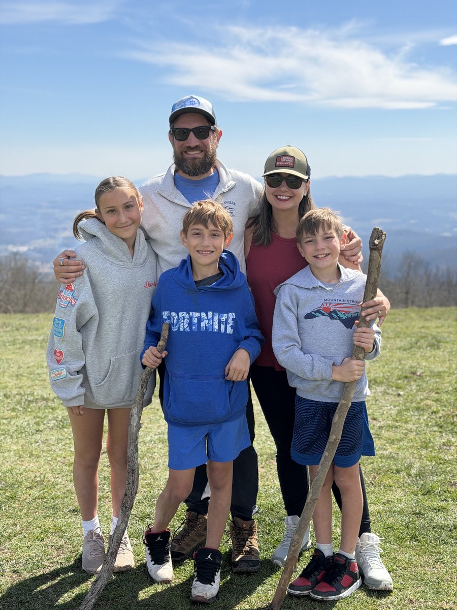 Rich and family on a mountain hike